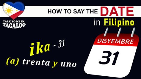 date in filipino|How to Say the Date in Filipino .